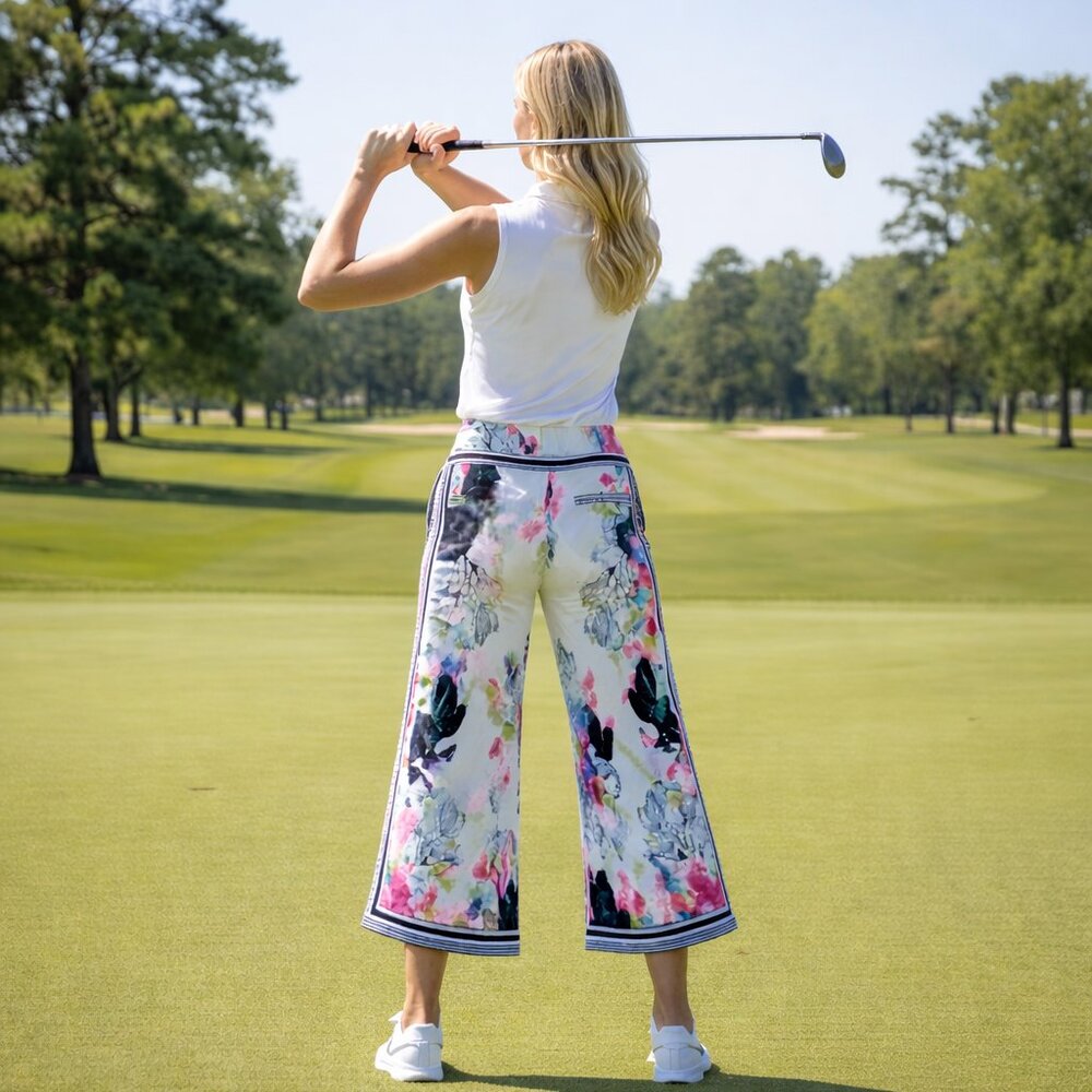 NWT Lucky in Love Women Golf CULOTTES Pants Capris Crops S Small - Picture 4 of 4